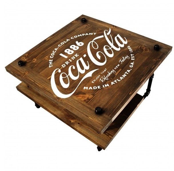 Журнальный столик Coca-cola в стиле лофт