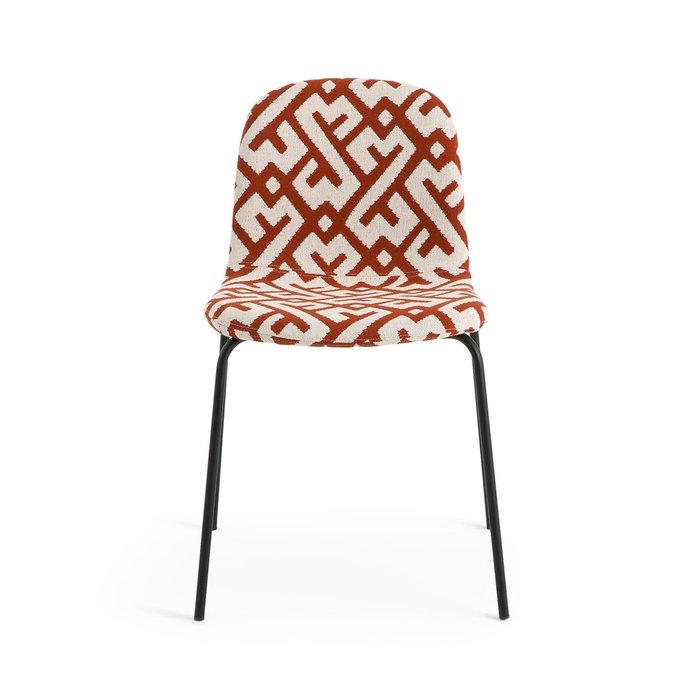 Стул из жаккардовой ткани Tibby оранжевого цвета - купить Обеденные стулья по цене 35227.0