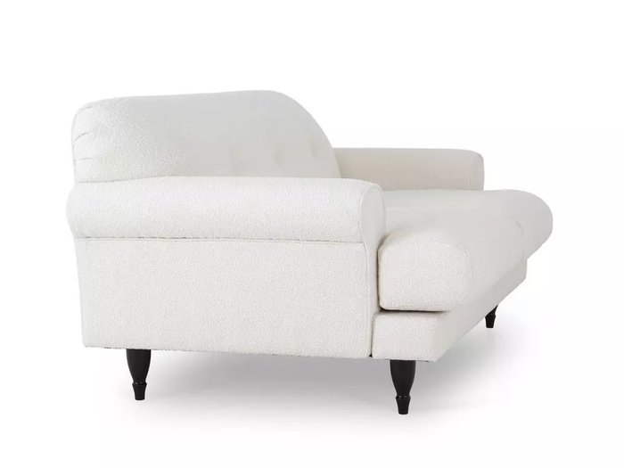 Диван Italia белого цвета с черными ножками - лучшие Прямые диваны в INMYROOM