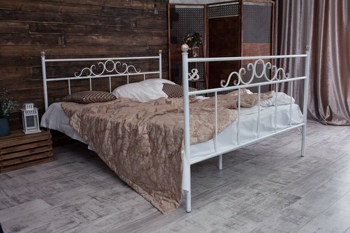 Кованая кровать Сандра 1.8 с двумя спинками 180х200 - купить Кровати для спальни по цене 31990.0
