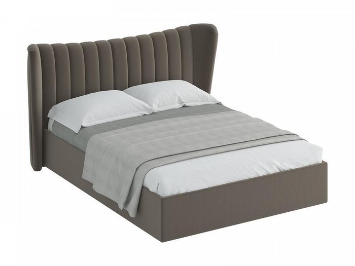 Кровать Queen Agata Lux серо-коричневого цвета 160х200