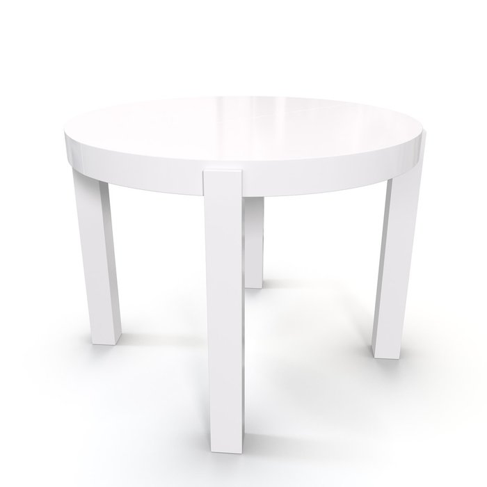 Раздвижной обеденный стол Cerro цвета белый глянец