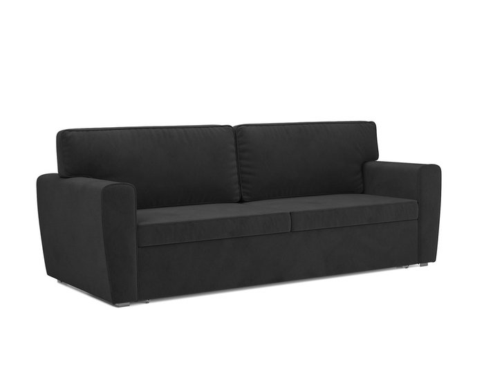 Прямой диван-кровать Оскар черного цвета