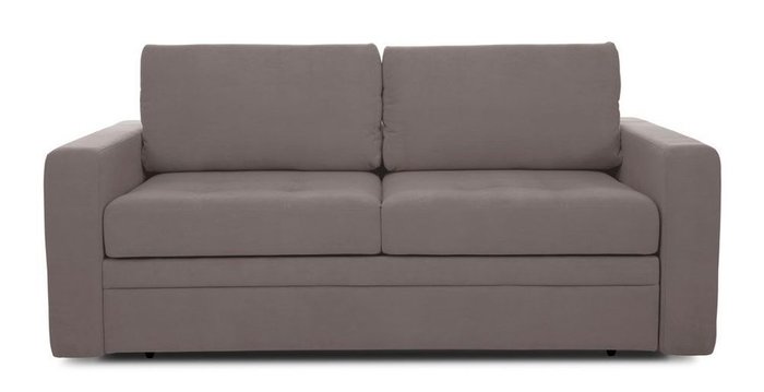 Прямой диван-кровать Бруно серо-коричневого цвета 