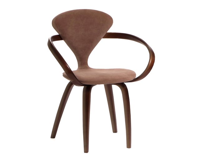 Обеденный стул Apriori N коричневого цвета с каркасом цвета ореха