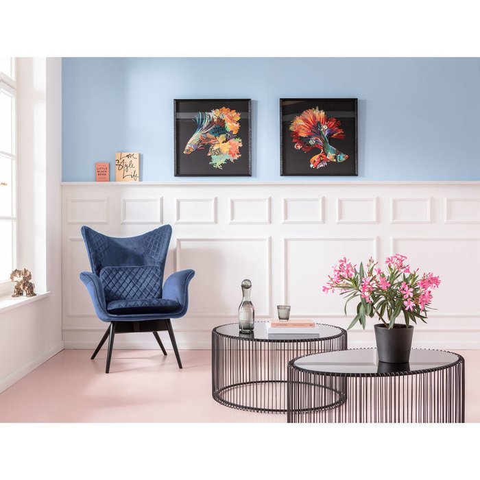 Кресло Tudor синего цвета - купить Интерьерные кресла по цене 116740.0