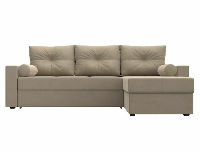 Угловой диван-кровать Верона бежевого цвета правый угол - купить Угловые диваны по цене 47999.0