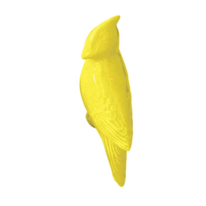 Настенный декор попугайчик Sam 3 желтого цвета