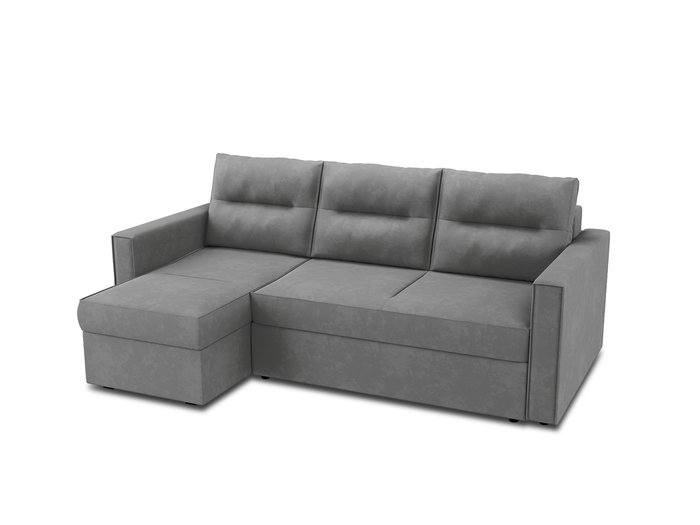 Угловой диван-кровать левый Macao серого цвета - купить Угловые диваны по цене 72100.0