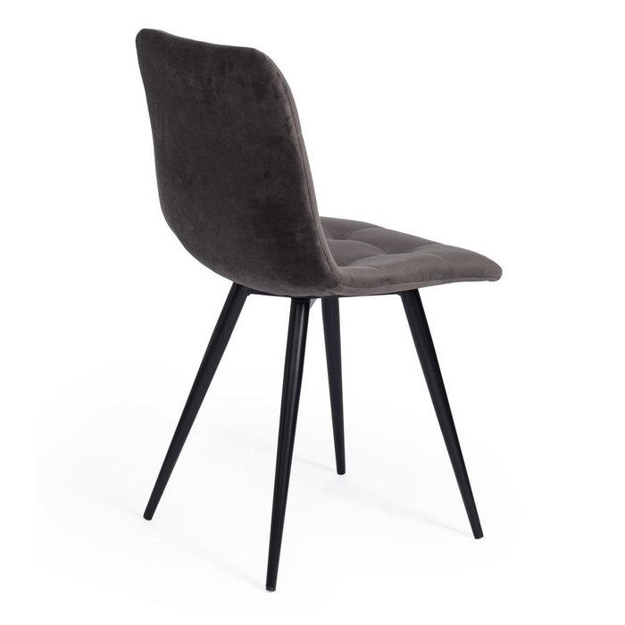 Стул Chilly темно-серого цвета с черными ножками - лучшие Обеденные стулья в INMYROOM