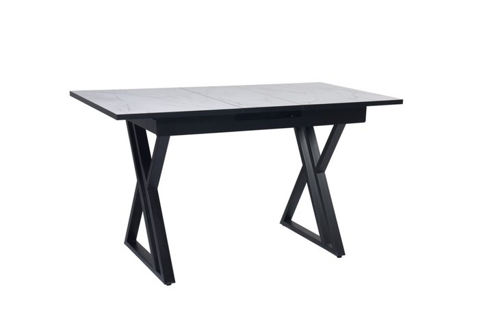 Раздвижной обеденный стол Саен чкерно-серого цвета - купить Обеденные столы по цене 24989.0