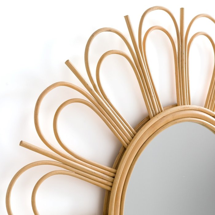 Настенное зеркало Nogu D90 в форме ромашки бежевого цвета - купить Настенные зеркала по цене 5230.0