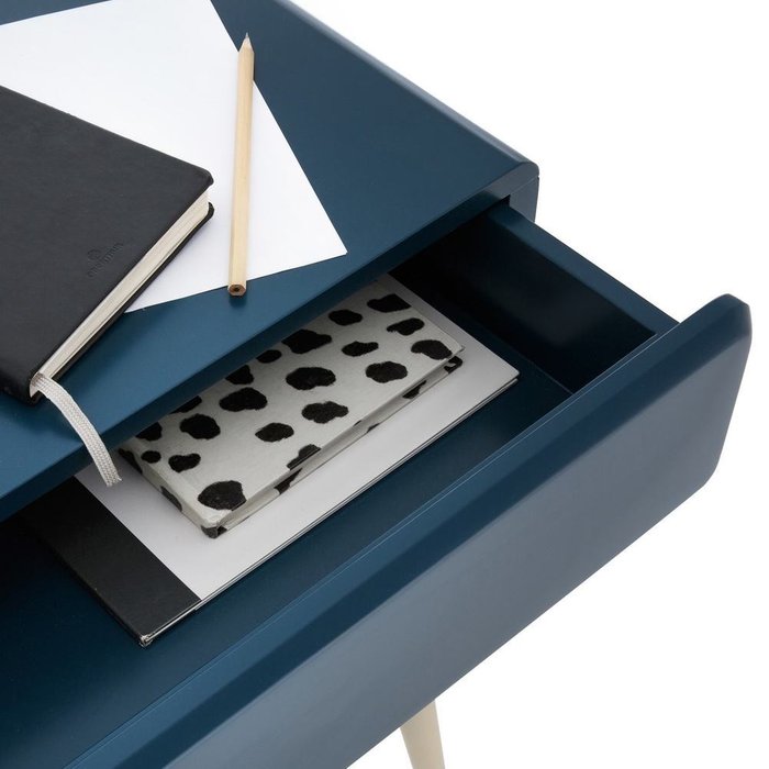 Письменный стол Topim с ящиком синего цвета - лучшие Письменные столы в INMYROOM