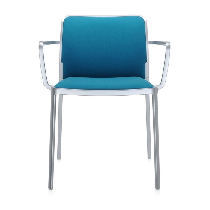 Стул Audrey Soft голубого цвета с подлокотниками - купить Обеденные стулья по цене 92160.0