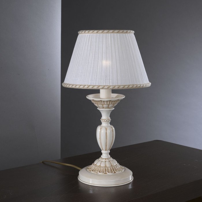 Настольная лампа Reccagni Angelo с белым абажуром