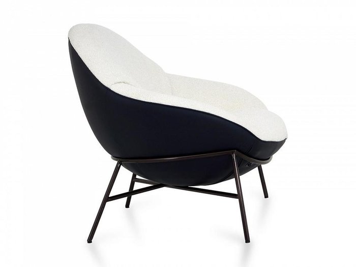 Кресло Debra бело-черного цвета - лучшие Интерьерные кресла в INMYROOM