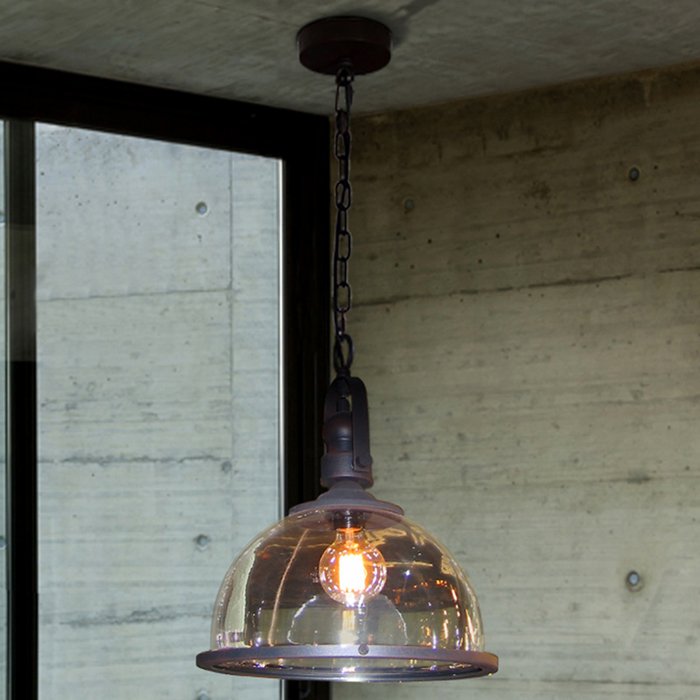 Подвесной светильник Bistro Schuller из металла бронзового цвета с ржавой патиной - купить Подвесные светильники по цене 14650.0