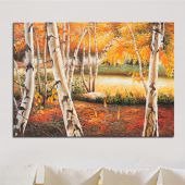 Дизайнерская картина на холсте: Осенние березы - купить Картины по цене 2990.0