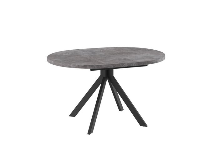 Раскладной обеденный стол Рондо серо-черного цвета - купить Обеденные столы по цене 22990.0