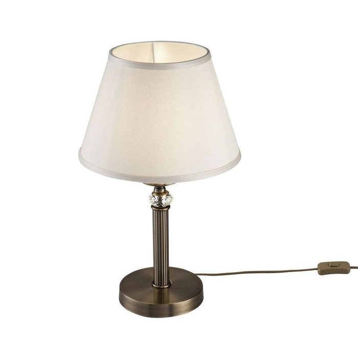 Настольная лампа Alessandra с абажуром кремового цвета