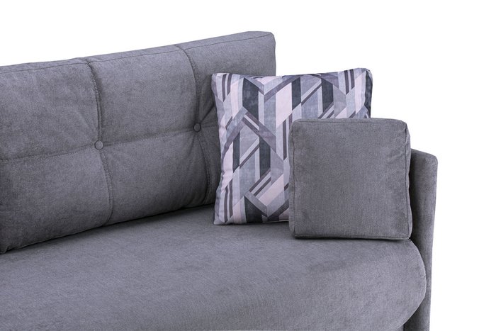 Прямой диван-кровать Эдит серого цвета - лучшие Прямые диваны в INMYROOM