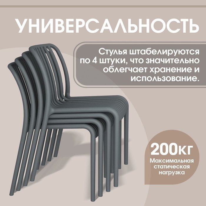 Стул Нант серого цвета - лучшие Обеденные стулья в INMYROOM Стул Нант серого цвета - лучшие Обеденные стулья в INMYROOM