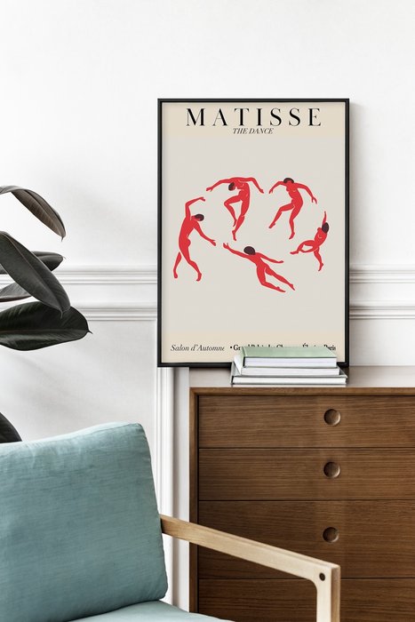 Постер Matisse the dance 40x60 в раме черного цвета - лучшие Принты в INMYROOM Постер Matisse the dance 40x60 в раме черного цвета - лучшие Принты в INMYROOM