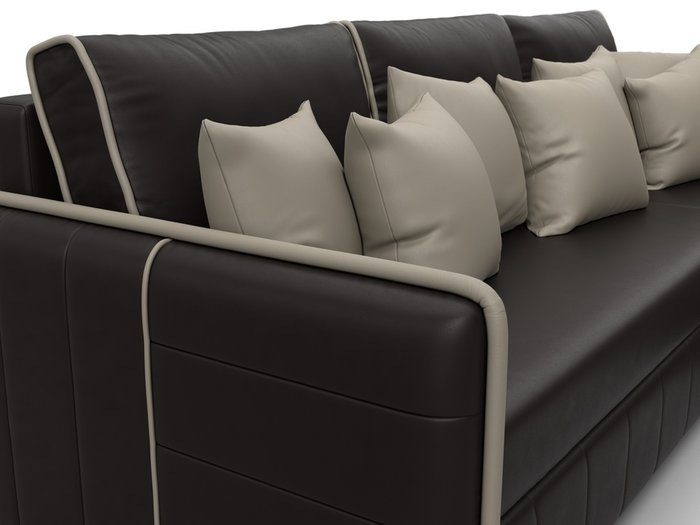 Угловой диван-кровать Лига-078 темно-коричневого цвета правый (экокожа) - лучшие Угловые диваны в INMYROOM Угловой диван-кровать Лига-078 темно-коричневого цвета правый (экокожа) - лучшие Угловые диваны в INMYROOM