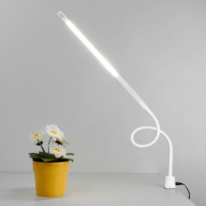 Светодиодная настольная лампа на струбцине 80429/1 белый - купить Рабочие лампы по цене 5310.0