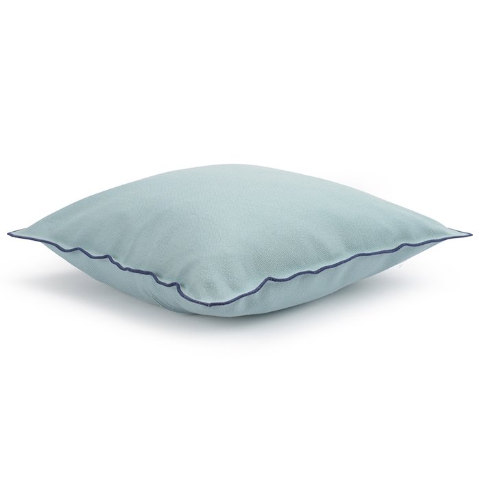 Чехол на подушку из фактурного хлопка Essential голубого цвета - лучшие Чехлы для подушек в INMYROOM
