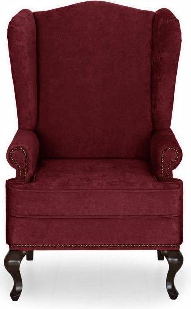 Кресло английское Биг Бен с ушками дизайн 19 бордового цвета - купить Интерьерные кресла по цене 30150.0
