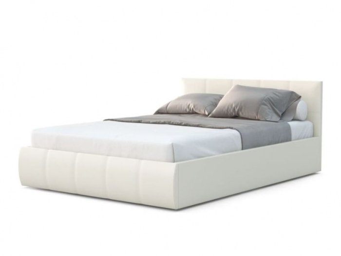 Кровать с подъемным механизмом Верона 140х200 молочного цвета