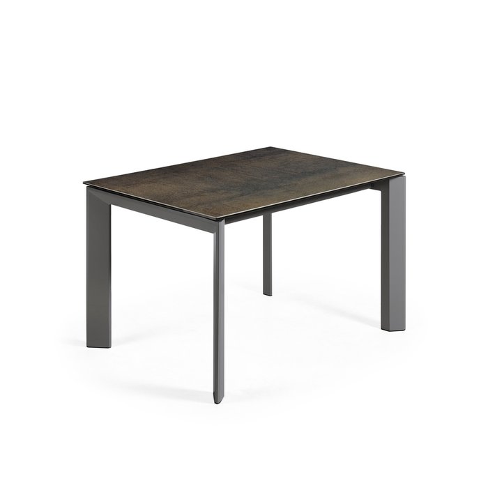 Раздвижной обеденный стол Atta 120 темно-серого цвета с белым основанием - купить Обеденные столы по цене 199990.0