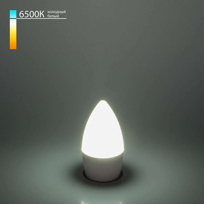 Светодиодная лампа "Свеча" C37 6W 6500K E27 BLE2738 формы свечи - купить Лампочки по цене 427.0