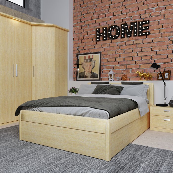 Кровать Илона 180х200 бежевого цвета с подъемным механизмом  - лучшие Кровати для спальни в INMYROOM