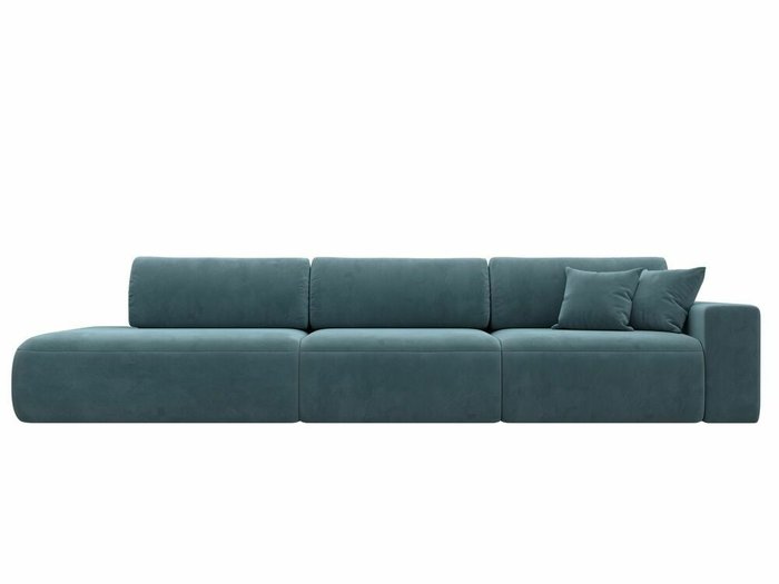 Диван-кровать Лига 036 Модерн Лонг темно-бирюзового цвета с правым подлокотником - купить Прямые диваны по цене 98999.0