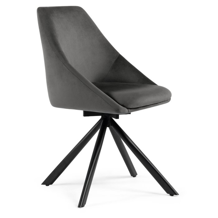 Стул вращающийся Окленд серого цвета  - лучшие Обеденные стулья в INMYROOM