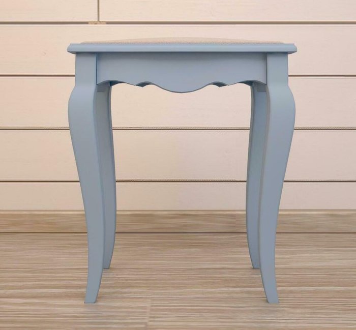 Табурет "Leontina" голубого цвета с мягким сиденьем - купить Табуреты по цене 14802.0