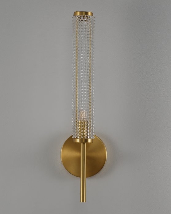 Светильник настенный Brass V11021-1W прозрачно-золотого цвета - купить Бра и настенные светильники по цене 8990.0