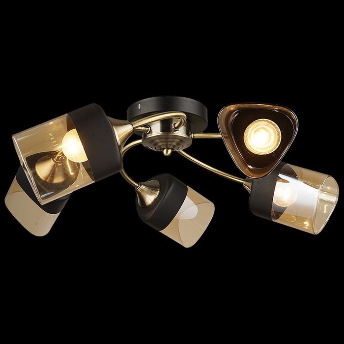 Потолочная люстра 04153-0.3-05 (стекло, цвет коричневый) - лучшие Потолочные люстры в INMYROOM