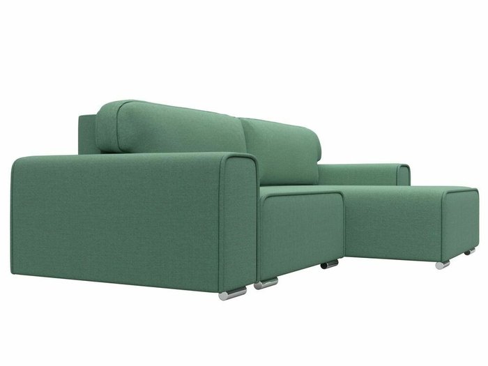 Угловой диван-кровать Лига 029 зеленого цвета правый угол - лучшие Угловые диваны в INMYROOM