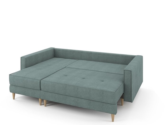 Угловой раскладной диван Отто  левый мятного цвета - купить Угловые диваны по цене 77700.0