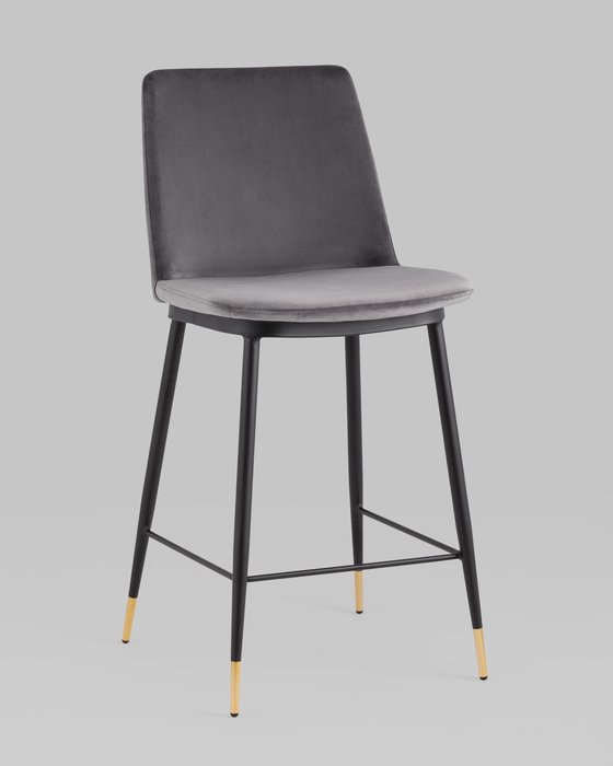 Стул полубарный Мелисса темно-серого цвета - купить Барные стулья по цене 14990.0