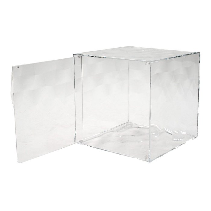 Куб Optic с глянцево-бесцветной поверхностью - купить Кофейные столики по цене 41103.0
