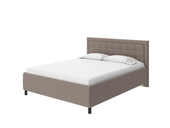 Кровать Como Veda 2 180х190 коричнево-серого цвета (велюр)