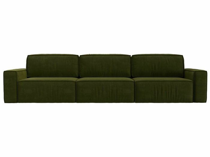 Диван-кровать Прага Классик лонг зеленого цвета - купить Прямые диваны по цене 96999.0