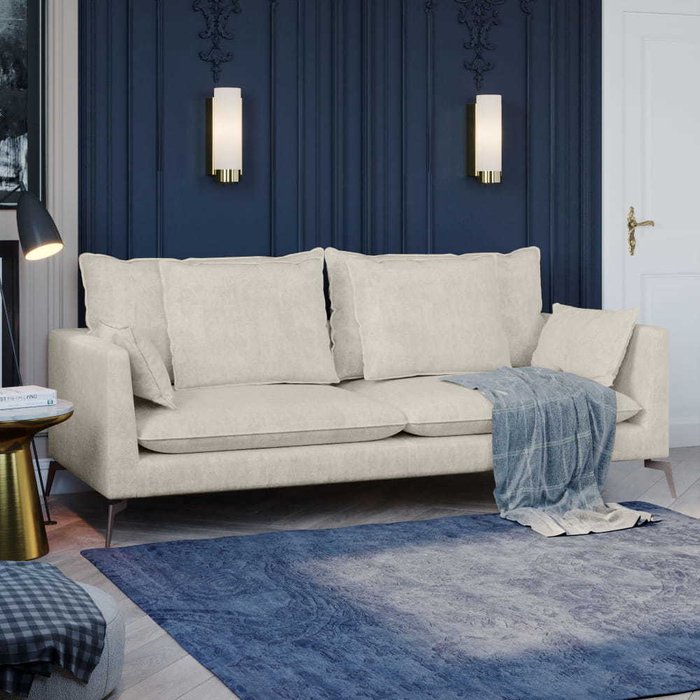 Диван Брюссель светло-бежевого цвета - купить Прямые диваны по цене 330561.0