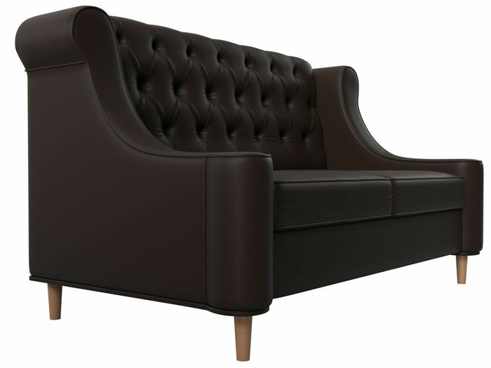 Прямой диван Бронкс коричневого цвета (экокожа) - лучшие Прямые диваны в INMYROOM