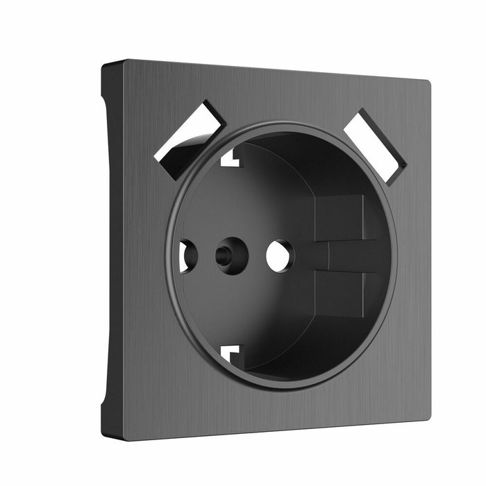 Накладка для розетки USB графит рифленый W1179504 Накладка для розетки USB графит рифленый W1179504