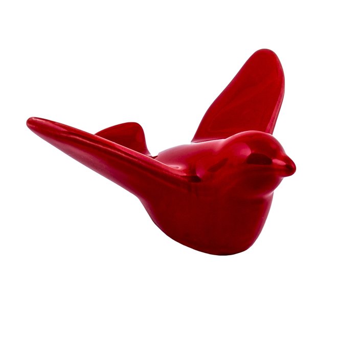 Настенный декор птичка красного цвета
